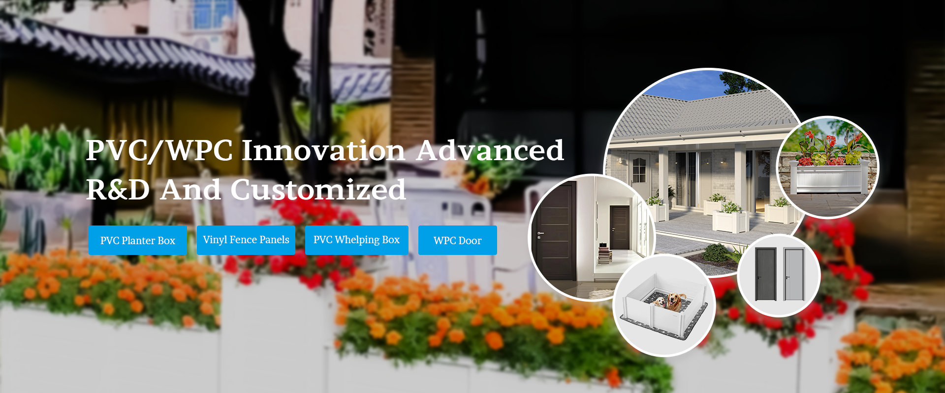 PVC panels for garden fences